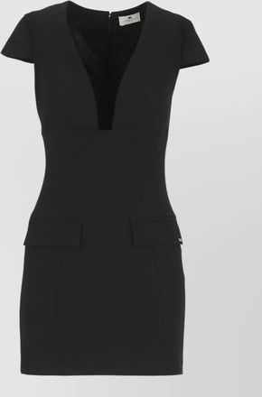 Elisabetta Franchi v-neck short-sleeve mini dress