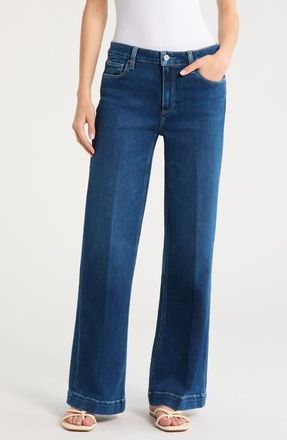 Paige Leenah High Waist Wide Leg Jeans in Vntn Breez at Nordstrom, Size 23