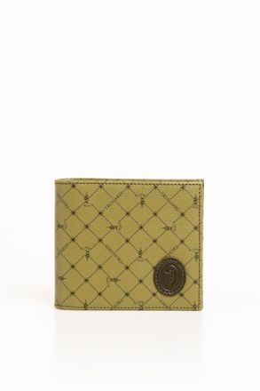 Trussardi Mens Green Leather Wallet - Multicolour - One Size