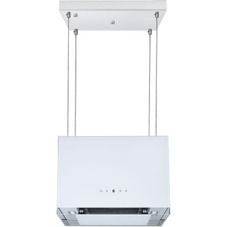 Respekta Cappa aspirante cappa ad isola Cappa design a sospensione libera da 50 cm bianco Touch Respecta