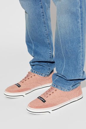 Dolce & Gabbana Sports Shoes With Logo, Mens, Pink