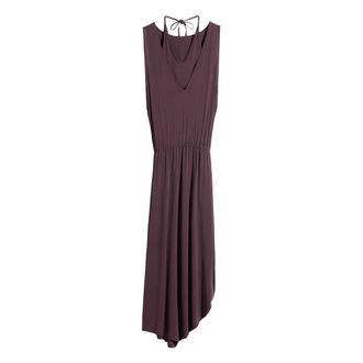 Christophe Lemaire Midi Dresses, female, Purple, Size: XS Double Layer Drape Dress