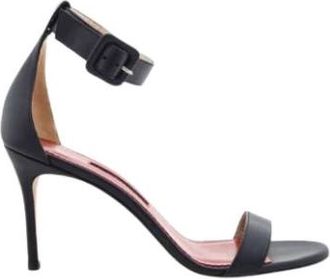 Carolina Herrera Leren Sandalen met Hak - Dames - Sandalen met hakken - Zwart - 37 EU - Leer - Schoenen