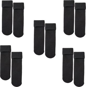 Generic Super Plush & Thermal Socks | Your Cuddly Companions for Winter - Womens Extra Warm Fleece-Lined Winterwear, Cosy Thick Ladies Essential (Black)