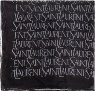 Saint Laurent Large Square Scarf Decorated With Saint Laurent Jacquard