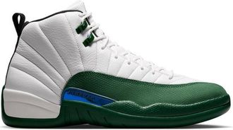 Nike Jordan Mens Retro 12 - Basketball Shoes - White / Green / Gold Size 10.0