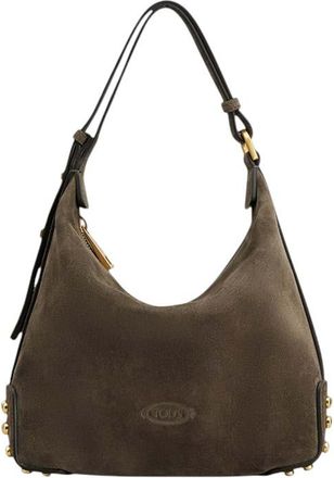 Tod's Dark Grey Logo Mini Shoulder Bag