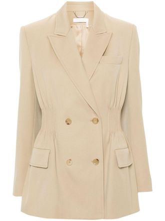 Chloé Womens Wool Blend Blazer in Black | Size 38