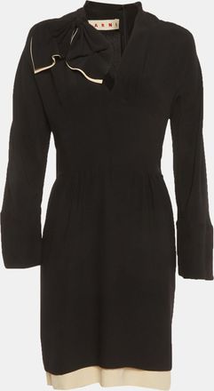 Marni Black Silk Bow Detail Short Dress