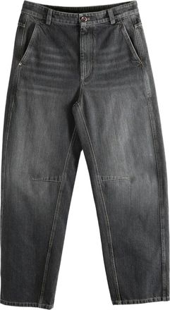 Brunello Cucinelli Jeans met knoopsluiting - Zwart