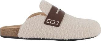 J.W.Anderson Beige Leren Loafer Muilezel Vilt - Dames - Slip ons - Beige - 36 EU - Leer - Schoenen