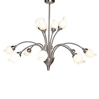 Netlighting Rimini Pendant 12 Light G9 Satin Chrome in Grey