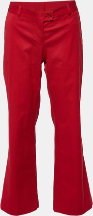Moschino Moschino Cheap and Chic Red Cotton Straight Fit Trousers M
