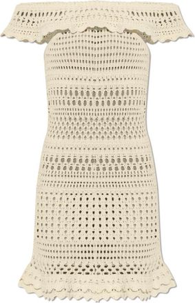 Isabel Marant Zoa Dress - Dames - Korte kleedjes - Beige - S - Katoen - Kleedjes