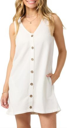 O'Neill Sanders Button-Up Minidress in White at Nordstrom, Size Xx-Large