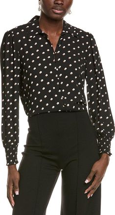 T Tahari Button Blouse