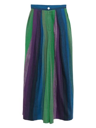 Marrakshi Life pleated-front trousers - Green