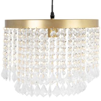 Maisons du monde L&aacute;mpara de techo con l&aacute;grimas de acr&iacute;lico y metal dorado