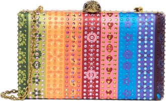 Kurt Geiger Kensington Crystal Clutch in Silver Multi/Other at Nordstrom Rack