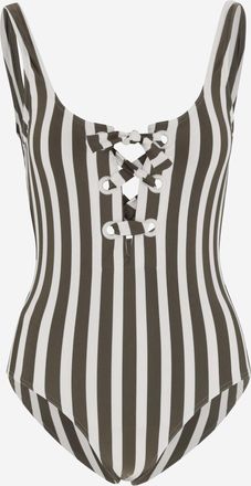 Eres Womens One-Piece Swimsuit Striped Stretch Nylon Multicolour Polyamide Swimwear Sea Clothing