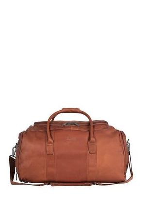Kenneth Cole Colombian Leather Top Zip Duffel Bag in Cognac at Nordstrom Rack