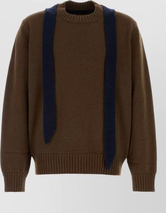 sacai merino wool relaxed-fit v-neck cardigan
