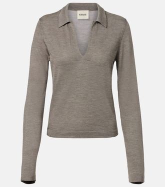 Khaite Mikel silk polo sweater