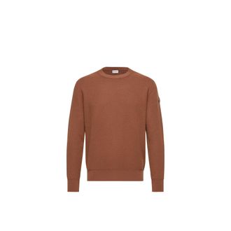 Moncler Moncler Leather Logo Wool Sweater, Men, Red, Size: Xl