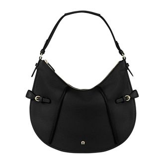 Aigner Tassen, Dames, Zwart, ONE Size, Leer, Schoudertassen