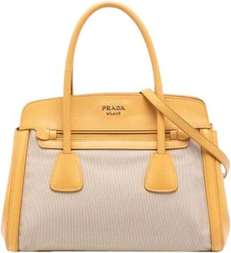 Prada Pre-owned Handbags, female, Beige, Size: ONE SIZE Pre-owned Satchel