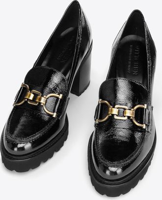 Wittchen Dames Patent Leather Pumps met Gesp Zwart Patent Leather