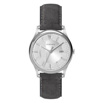 Versace Heren, Accessoires, Grijs, Maat: ONE Size Leer