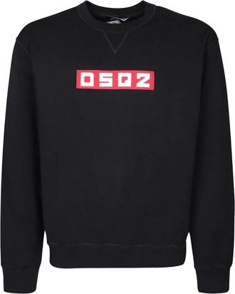 Dsquared2 Mens Dsquared2 Small Block Logo Black Sweatshirt - Size: 40