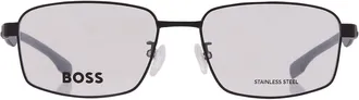HUGO BOSS Dermo Rectangular Mens Eyeglasses BOSS 1470/F 0003 57