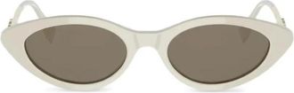 Fendi graphy Cat-Eye Zonnebril - Dames - Zonnebrillen - Wit - 51 MM - Accessoires