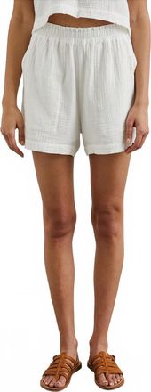 Rails Leighton Gauze Cotton Short In White