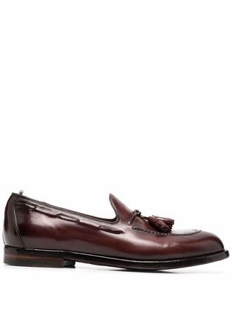 Officine Creative tassel-detail leather loafers - Brown