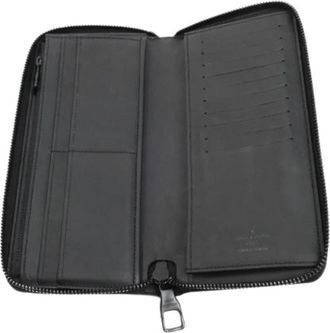 Louis Vuitton Pre-owned Long wallet (bi-fold) - Heren - Vintage Accessoires - Zwart - ONE Size - Leer - Vintage