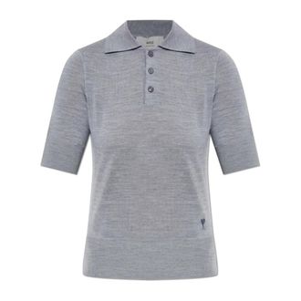 Ami Dames, Tops, Grijs, Maat: XS Wol