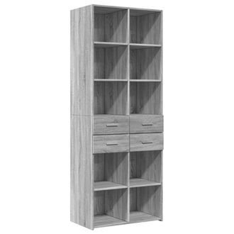 vidaXL Credenza Grigio Sonoma 70x42,5x185 Cm In Legno Multistrato - Vidaxl