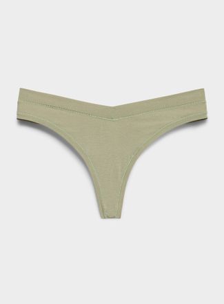 Miiyu Womens Stretch V-waist thong TENCEL TM modal