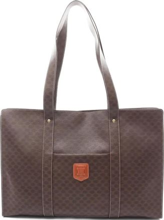 Celine 2000s macadam-pattern tote bag - Brown