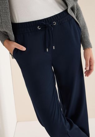 Cecil Stoffhose CECIL Style NEELE, Damen, Gr. XXL (46), L&auml;nge 30, universal blau, Web, Obermaterial: 56% Viskose, 17% Polyamid, 17% Polyester, 10% Elasthan.