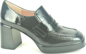 Hispanitas Lace Moccasin Pumps - Dames - Pumps - Zwart - 40 EU - Leer - Schoenen