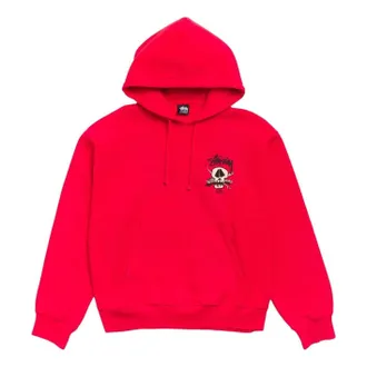 St&uuml;ssy Fresh Foils Hoodie Garment Dyed Red 1925216-REDD