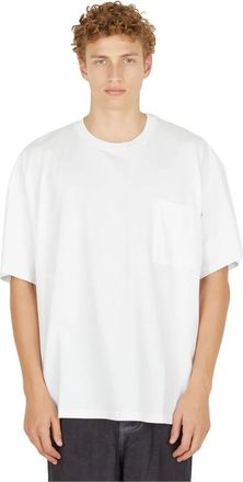 The Salvages Snap-Stud Jersey T-Shirt - Heren - T-shirts - Wit - ONE Size - Katoen - Tops