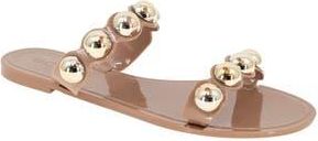 BCBGeneration Nicola Jelly Slide Sandal in Mocha Mousse at Nordstrom Rack, Size 7