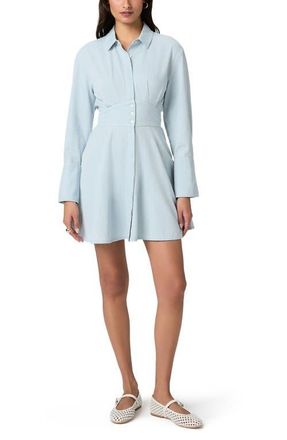 Paige Sandrine Long Sleeve Denim Minidress in Angelic at Nordstrom, Size 10