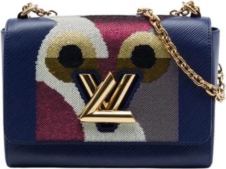 Louis Vuitton Pre-owned Twist MM - Dames - Vintage Schoudertas - Blauw - ONE Size - Leer - Vintage