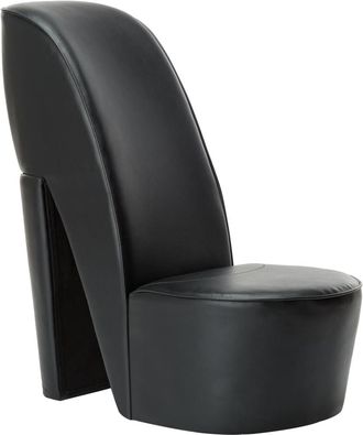 vidaXL Vidaxl - Sill&oacute;n Con Forma De Zapato De Tac&oacute;n Cuero Sint&eacute;tico Negro